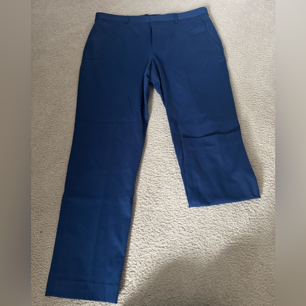 Men's Blue Dress Pants - Classic Straight Fit- extra slim